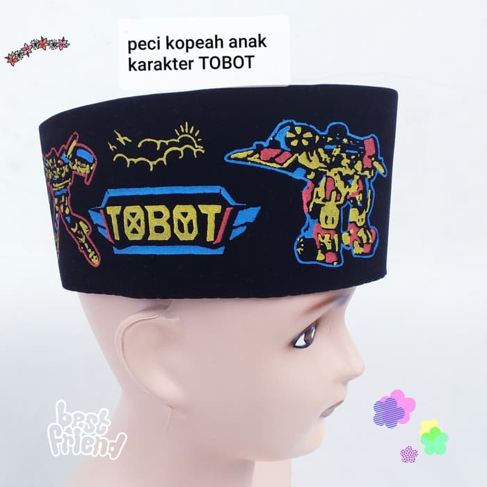 Peci Kopiah Songkok Anak Karakter TOBOT Keren **