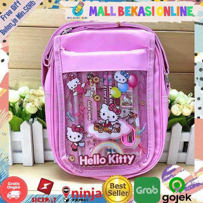 

d154 stationery set tas selempang kartun paket alat tulis anak sekolah - doraemon sry77