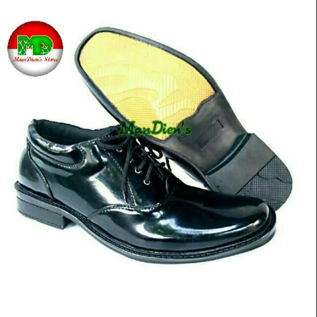 MANDIENS PDH 02-TALI Sepatu Formal  Pria Kulit Kilat Sintetis / PDH POLISI /PDH TNI