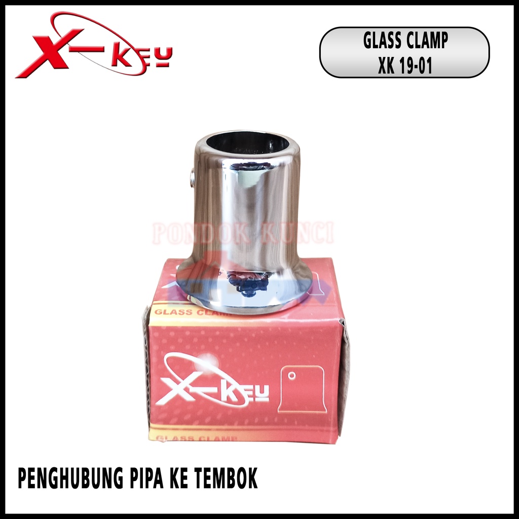 Braket Pipa Konektor Glass Clamp Pipa 3/4 Inch Shower Pipa Ke Tembok