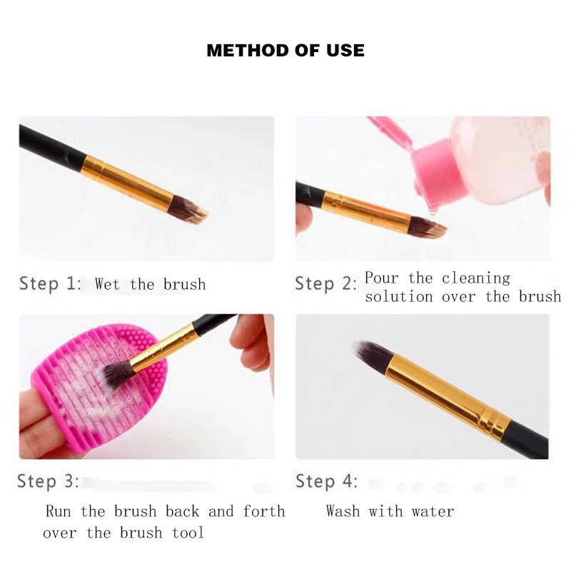 1pc Pad Silikon Pembersih Brush Kosmetik / Makeup 5 Warna