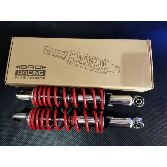 SHOCK DOUBLE BELAKANG MOTOR BEBEK 340 MERAH