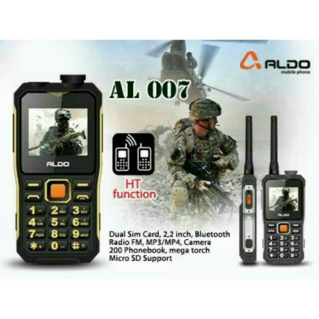 ALDO AL-007 Adventure Handphone Support Handy Talkie HT Function