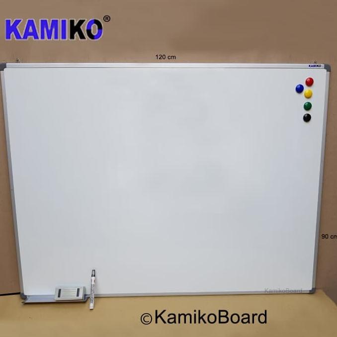 

Whiteboard Kamiko 90 x 120 cm Gantung - Spidol Hitam - Magnet - Hapusa