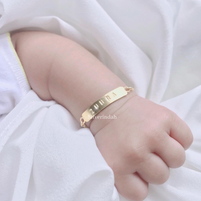 Gelang Nama Bayi Anak Dewasa Perak Asli Gelang Wanita Aksesoris