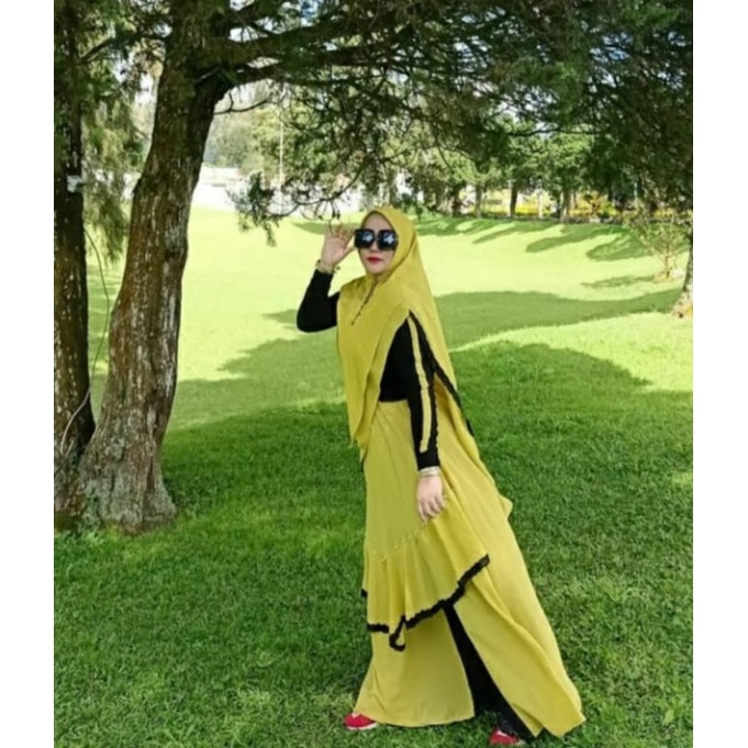Yana Set - ORIGINAL Product by Aifa Butik Syari (Dress + Khimar)