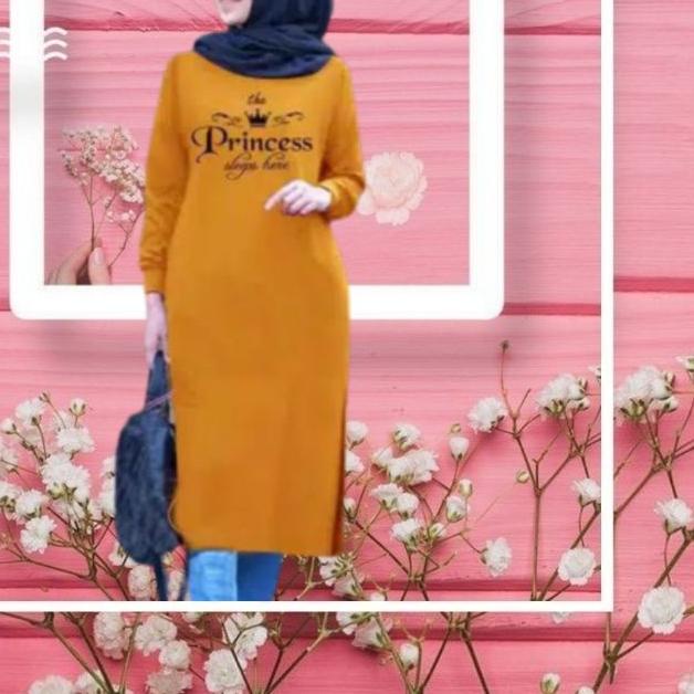 ➽ Jeslyn.Fashion Baju Tunik wanita LD 110 Cm Fit XL Bahan Kaos . Atasan Tunik Cewek Dewasa Terbaru K