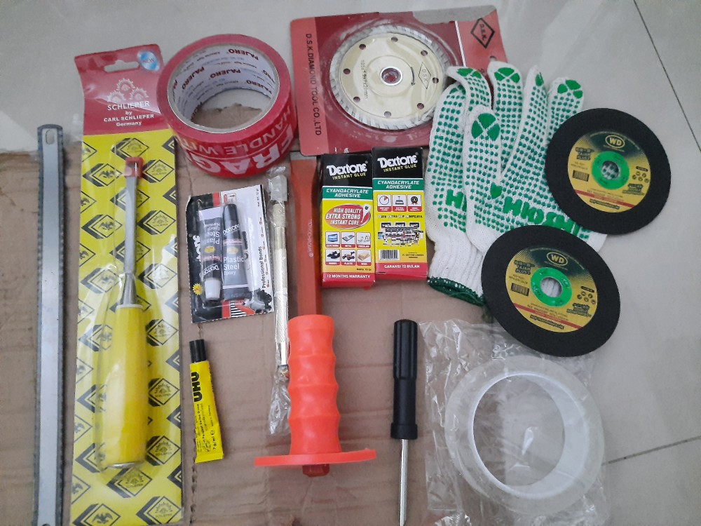 Alat Potong Kaca/potongan Kaca Kuning Roda.