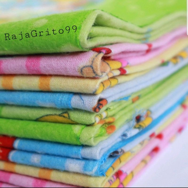 1 pcs kain Bedong bayi jumbo 90 x 90 / Gedong bayi tabur - runstop / kain flannel katun