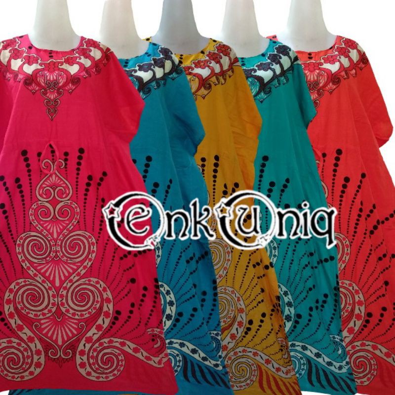 Daster Kelelawar Batik Dress Midi Ibu Hamil Santai Tidur Blong Tanpa Lengan