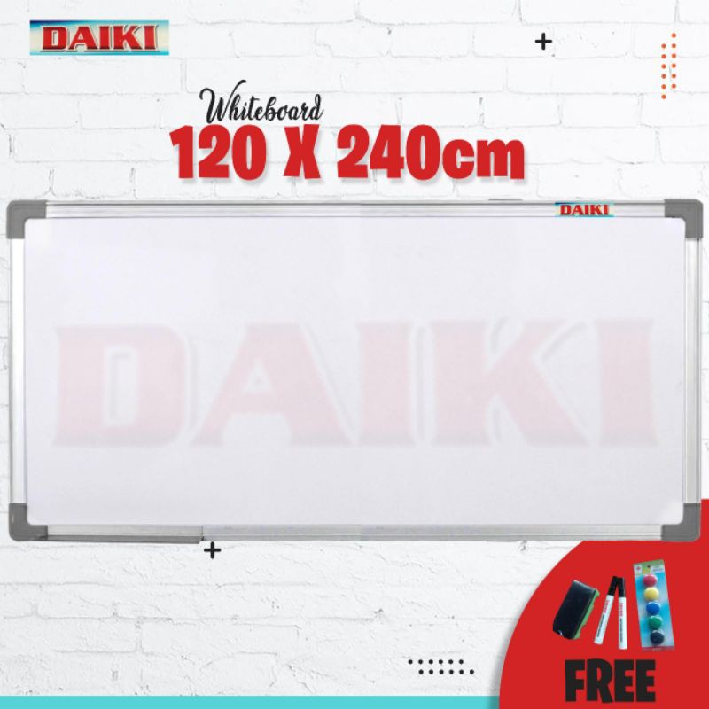 papan tulis   whiteboard magnetic daiki uk 120x240 cm