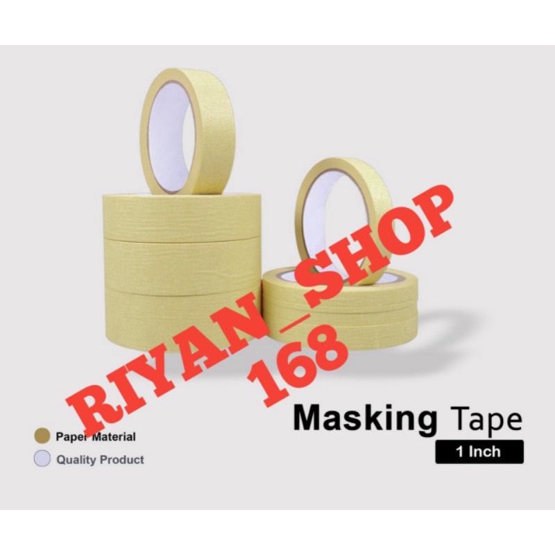 

Masking Tape 1 inch l Lakban Kertas l Kertas Lem l Solasi l Isolatip T