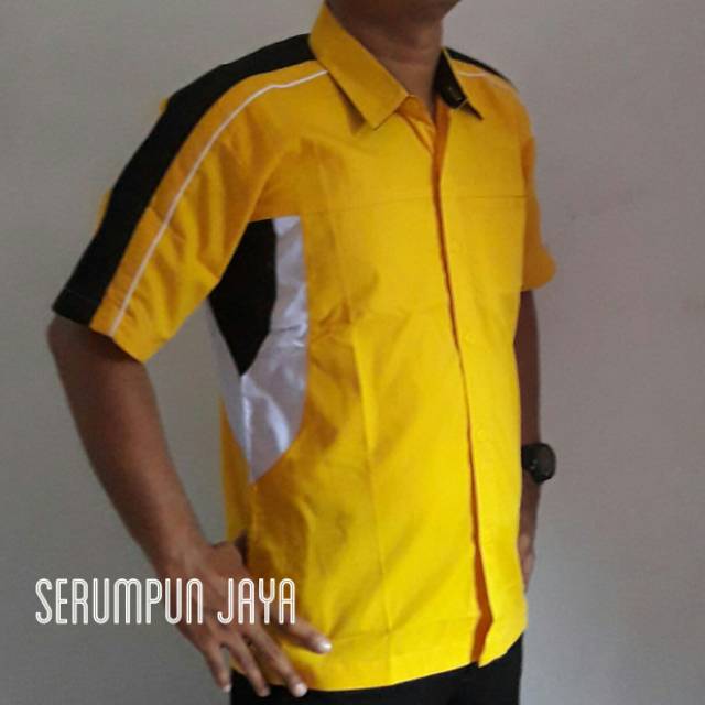 KEMEJA SERAGAM KERJA -SERAGAM PROMOSI -SERAGAM ORGANISASI -SERAGAM KOMUNITAS Kuning