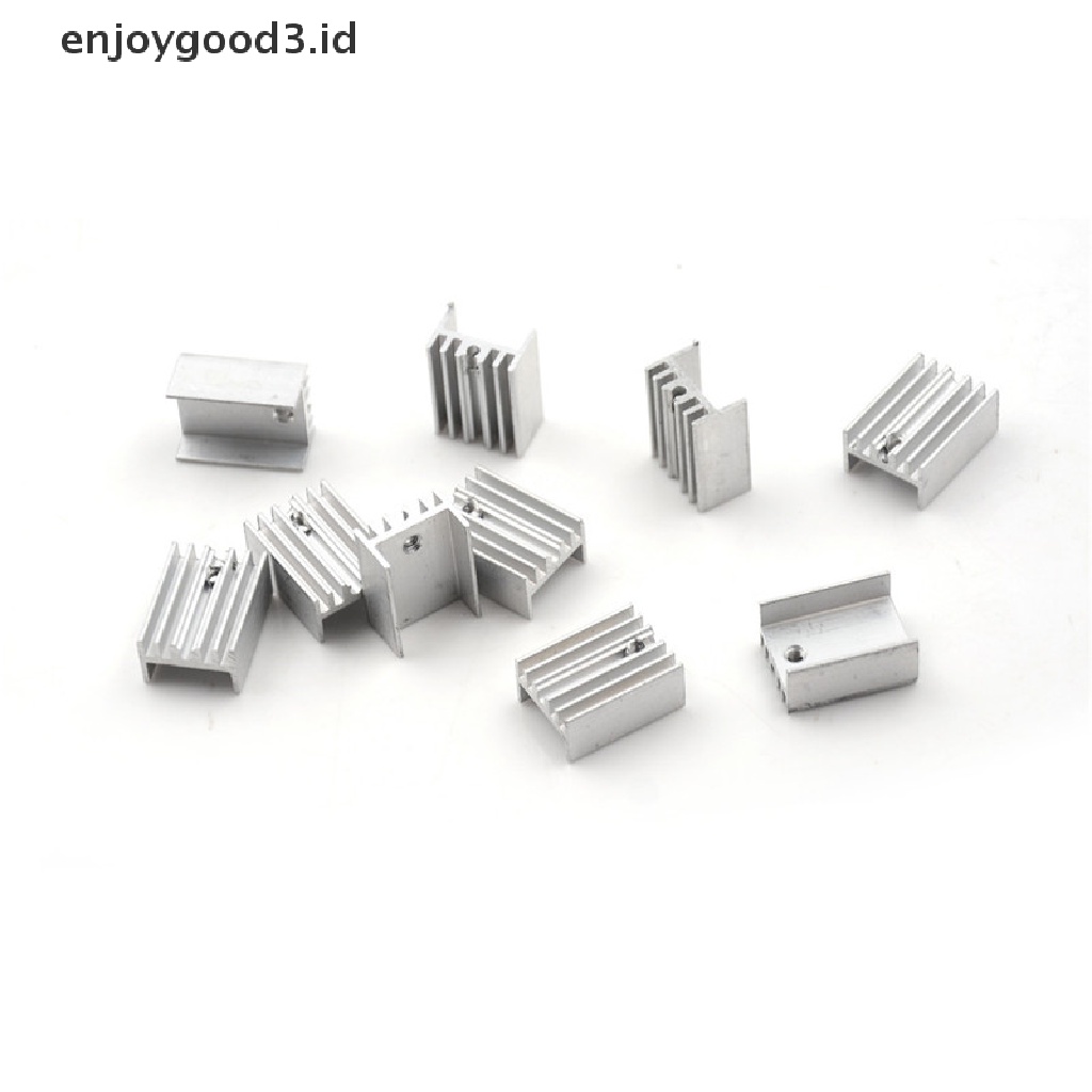 10pcs / Set Heatsink Aluminum Ukuran 20x15 X 10mm Untuk Transistor TO-220 0 0 0 0 0