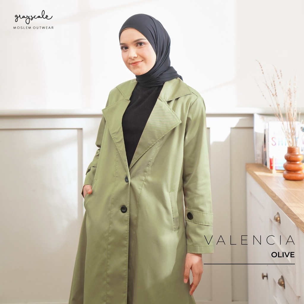 Blazer Wanita Valencia Coat Muslimah Coat Cewek Outwear Lucu