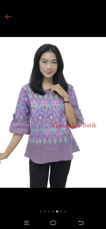 Atasan Batik Wanita Dolby Dolbi Dobby Doby Tenun Sutra Tulis Halus Katun Atbm Baron ,sarombit