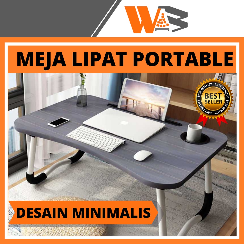 COD Meja Belajar Lipat Laptop Minimalis Meja Makan Lipat Portable Mini E32