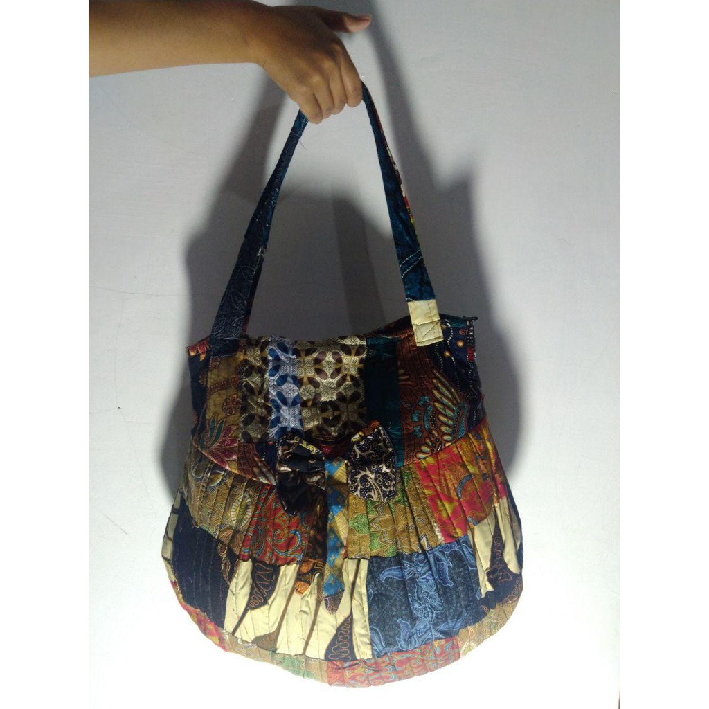 TAS PITA BULAT-BATIK MURAH-BATIK WANITA-KAIN PERCA-DARI KAIN PERCA-KAIN PERCA MURAH