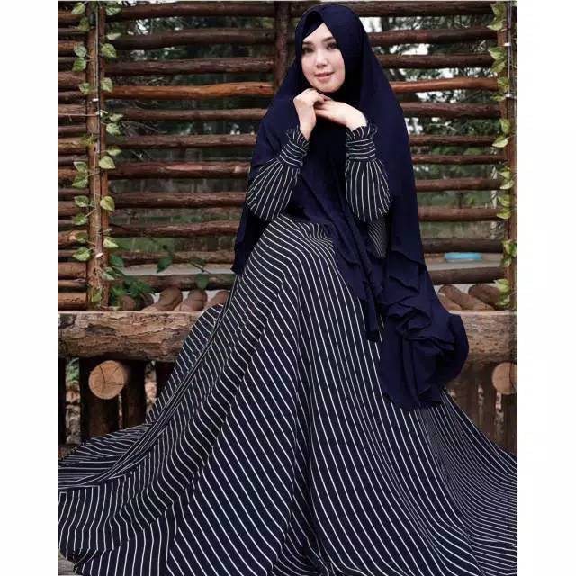 Realpict ~ Gamis Syar'i Set Khimar / Hijab ~ Baju Gamis Syar'i  Monalisa ~ COD ~ Best  Quality