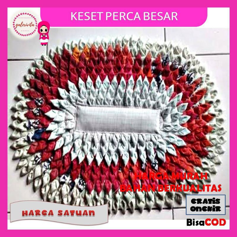 Keset Rumah Anti Slip/Keset Perca Besar/Keset Kain Perca Jumbo/Keset Kain Perca Pincuk BesarA145