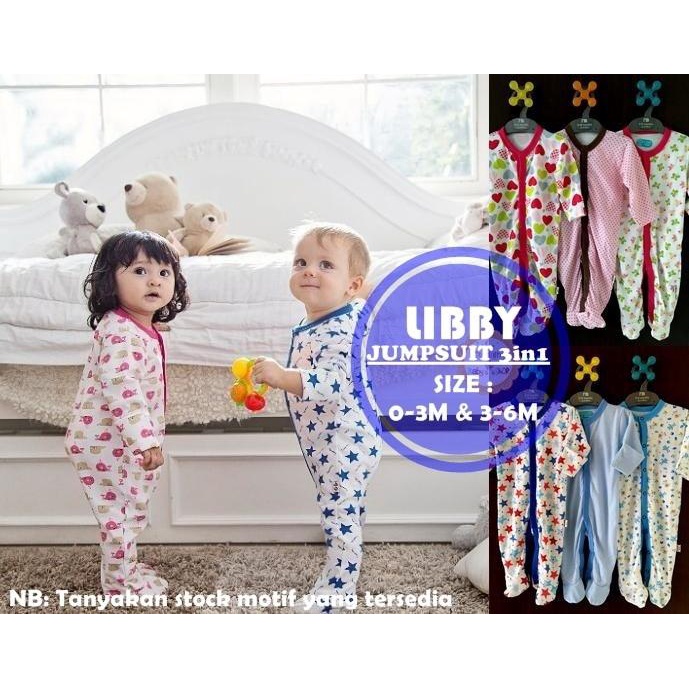 Jumpsuit Libby Sleepsuit Libby Baju Bayi Baju Tidur Bayi