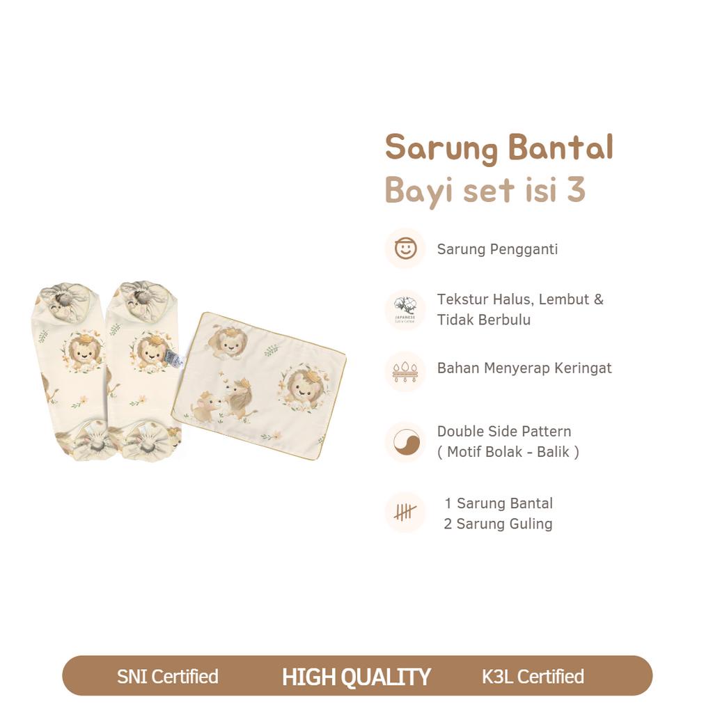 Obayito Sarung Bantal Baby ( Bayi ) set Isi 3 Bahan Katun Satin Jepang Terbaik