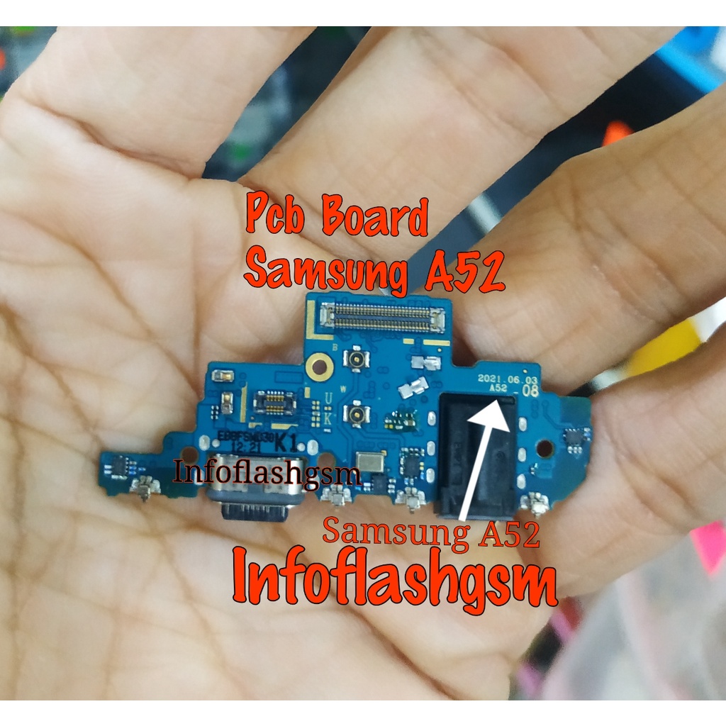 Pcb Board Connector Konektor Charger Mic Samsung A52 A52s