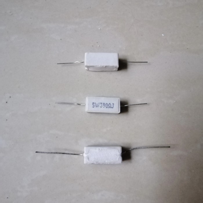 390 ohm R Resistor Kapur 5w 5watt 390ohm 390R J 390RJ 5 w watt