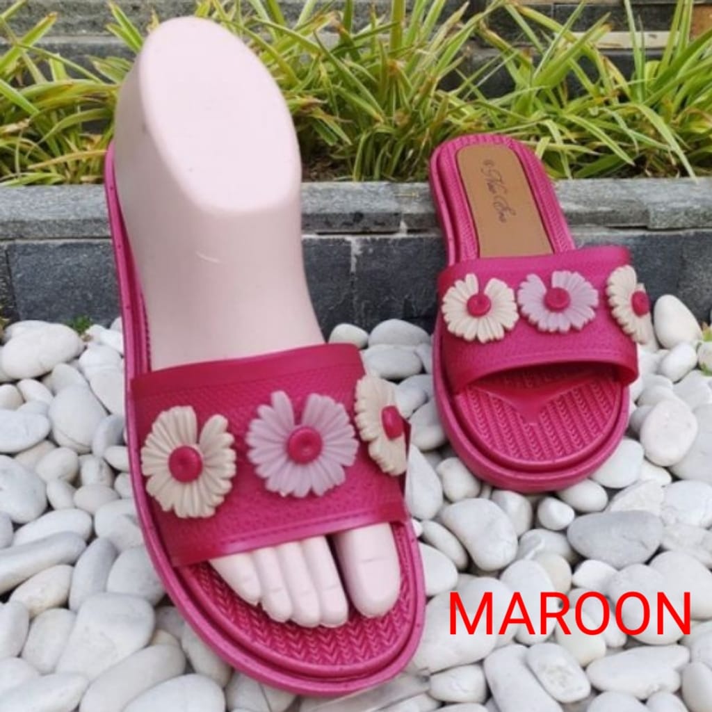 BB NEW ERA LB 12008 SANDAL SELOP KARET Sandal Wanita Slip On Terbaru Santai Sandal Slippers/Flippers Wanita Selop