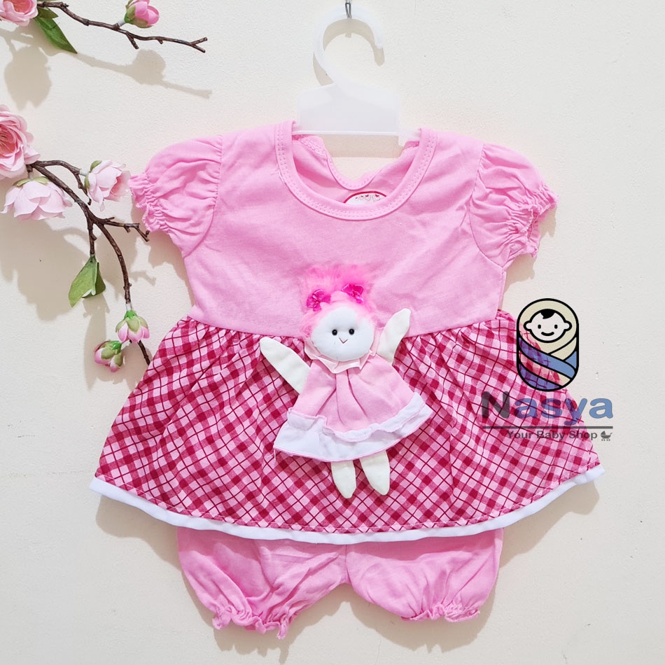 [N-073] Baju bayi perempuan boneka 3D / baju bayi lucu &amp; murah see see see