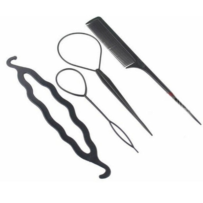 sisir hair loop 4 in 1 alat membuat sanggul cepol sederhana