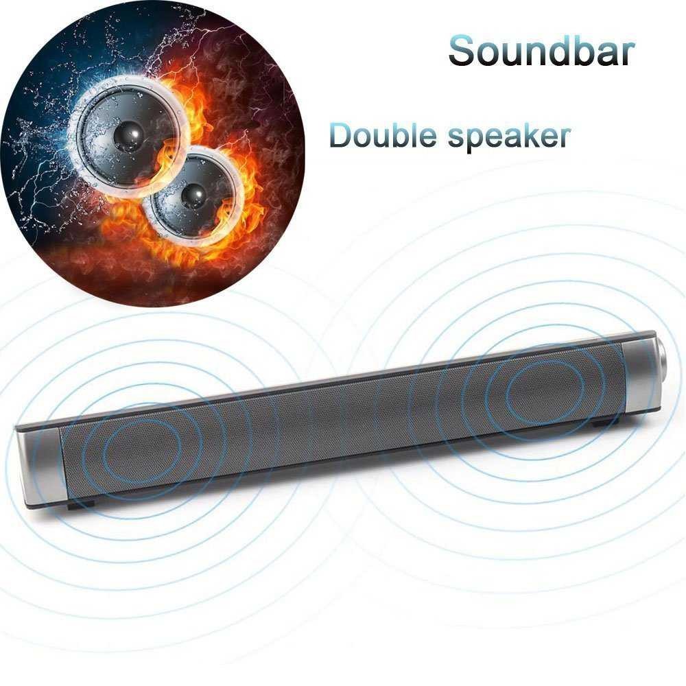 GS8 double speaker 10w Portable Bluetooth Soundbar speaker Home Theater + Remote Hifi LP-S08 tv pc