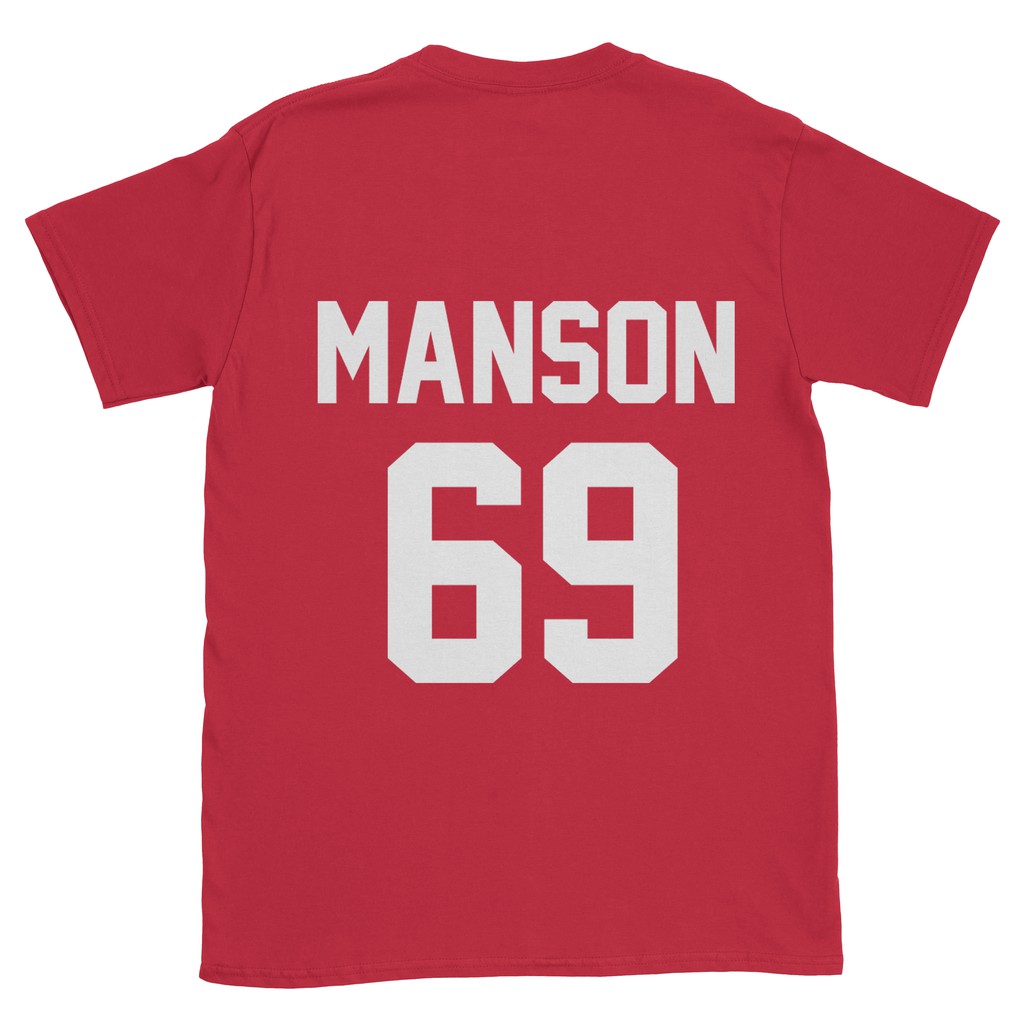 Baju Kaos Band Marilyn Manson 69 Red