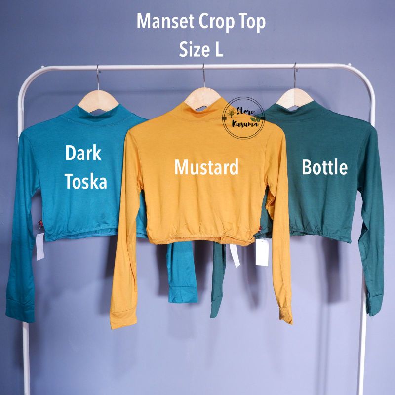 Manset Crop Top Bahan Rayon ukuran L