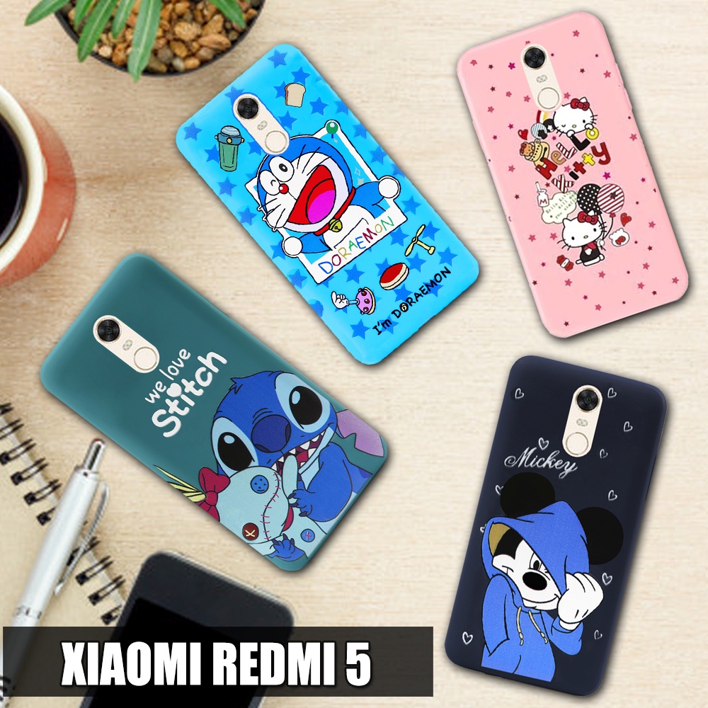 Softcase Case 3D Karakter Lucu For Redmi 5 Case Pelindung Camera Kesing Hp Redmi 5 Plus Lucu Casing 