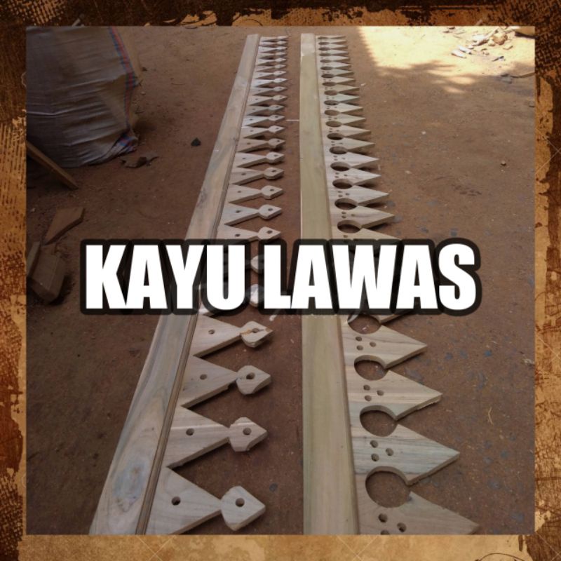 Lisplang atap rumah kayu jati lawas murah