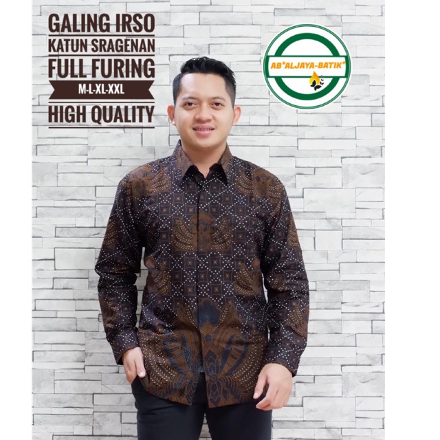 Batik Pria GALING IRSO FULL FURING Katun Halus Ori Solo