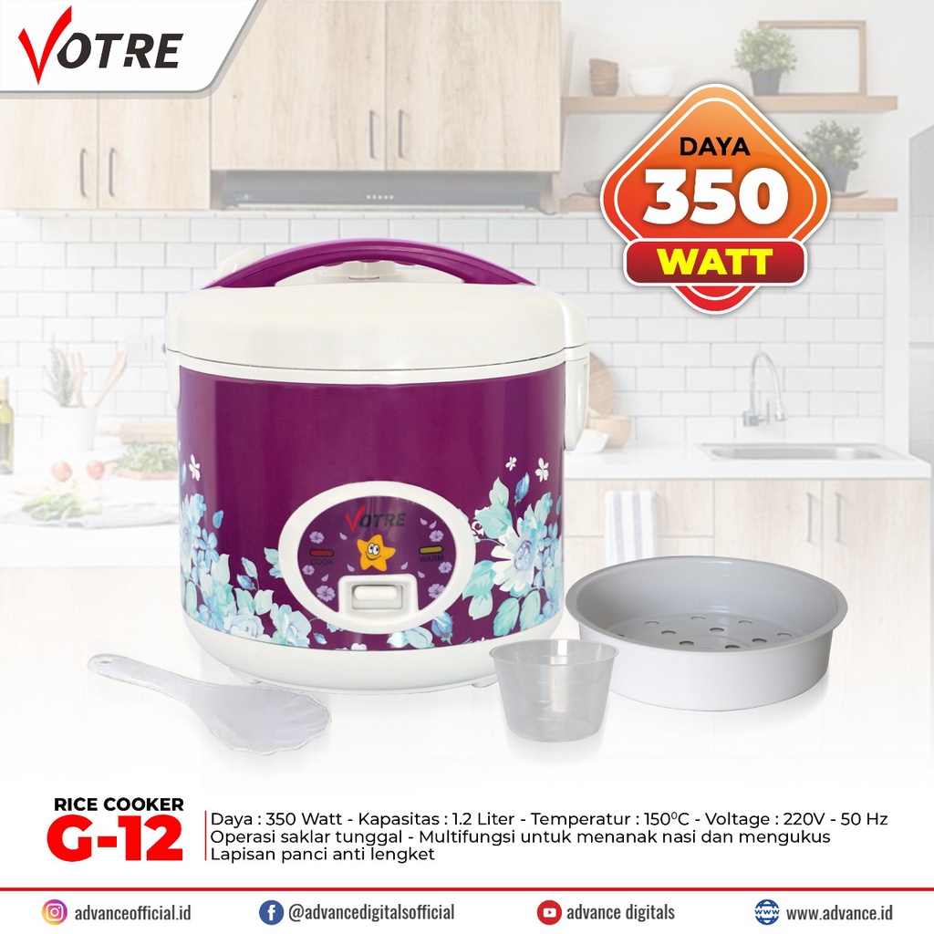 RICE COOKER MAGIC COM / PENANAK NASI VOTRE G-10/G12A/G12B