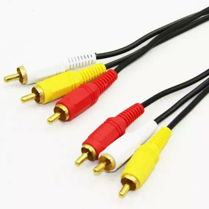 KABEL RCA 3 TO RCA 3 1.5 METER / VIDEO AV / KABEL MERAH PUTIH KUNING 1.5M