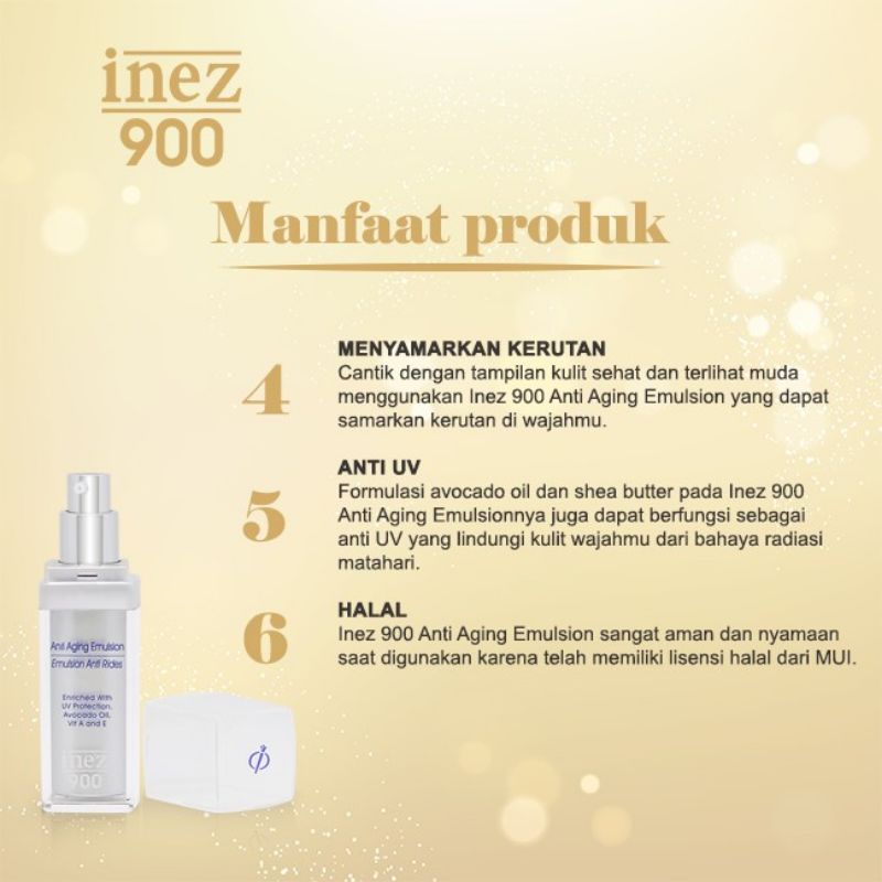 INEZ 900 Anti Aging Emulsion/Emulsion Anti Rides 30 gr