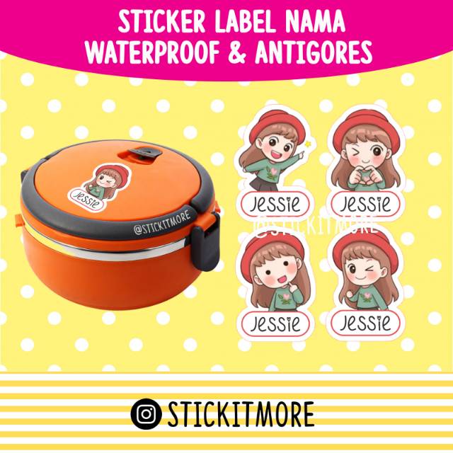 

Sticker Label Nama Waterproof Fangirl