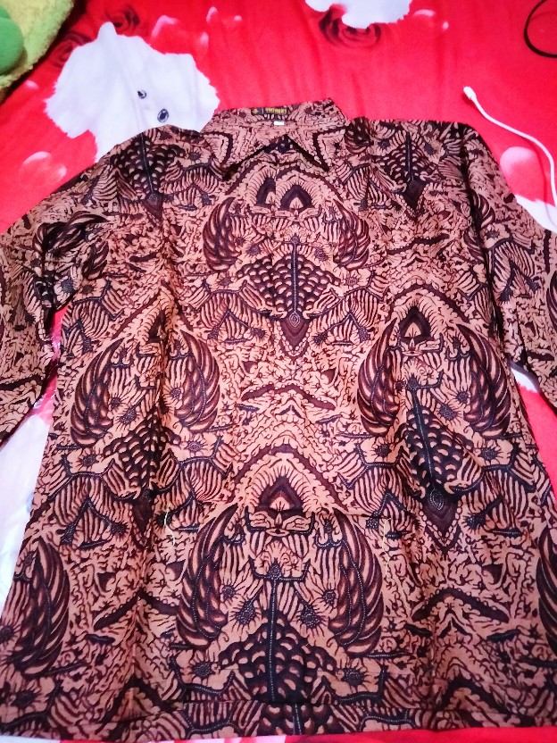 Bswart Batik Hrb026 Kenongo Hem Pendek Padi Pekalongan  M L Xl Batik