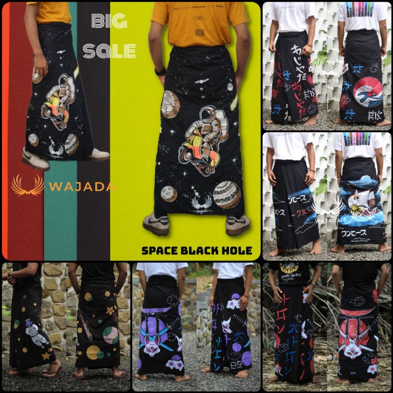 Jual Sarung Batik Lukis Motif Astronot Sarung Lukis Motif Samurai