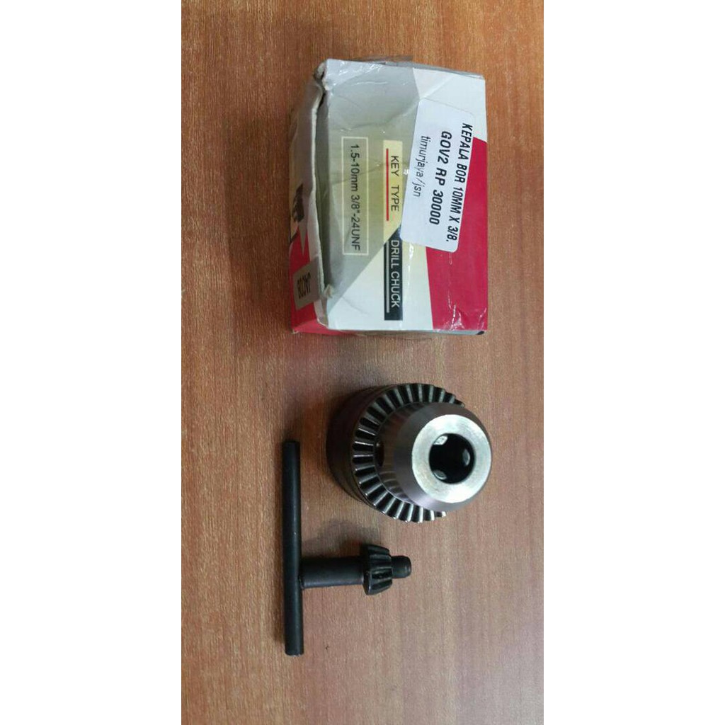 Kepala Bor 10mm 10 mm x 3/8 inch Chuck &amp; Key