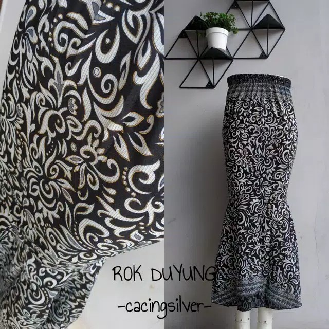 ( Gallery Batik ) Rok duyung batik motif cacing silver / rok mermaid / kondangan / pesta / acara