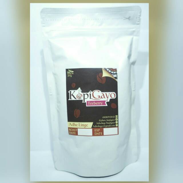 

KOPI ARABIKA GAYO ADHE LINGE FEEBERRY 200 GRAM. BUBUK