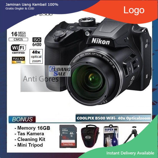 [NEW] Kamera Nikon Coolpix B500 Wi-Fi - GARANSI 1 TAHUN - CAMERA PROSUMER | L340 sx420 sx430