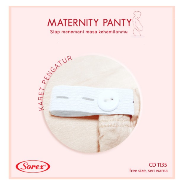 Sorex Cd Wanita Hamil Maxi Katun Maternity Panty CD 1135 Freesize Karet Kancing