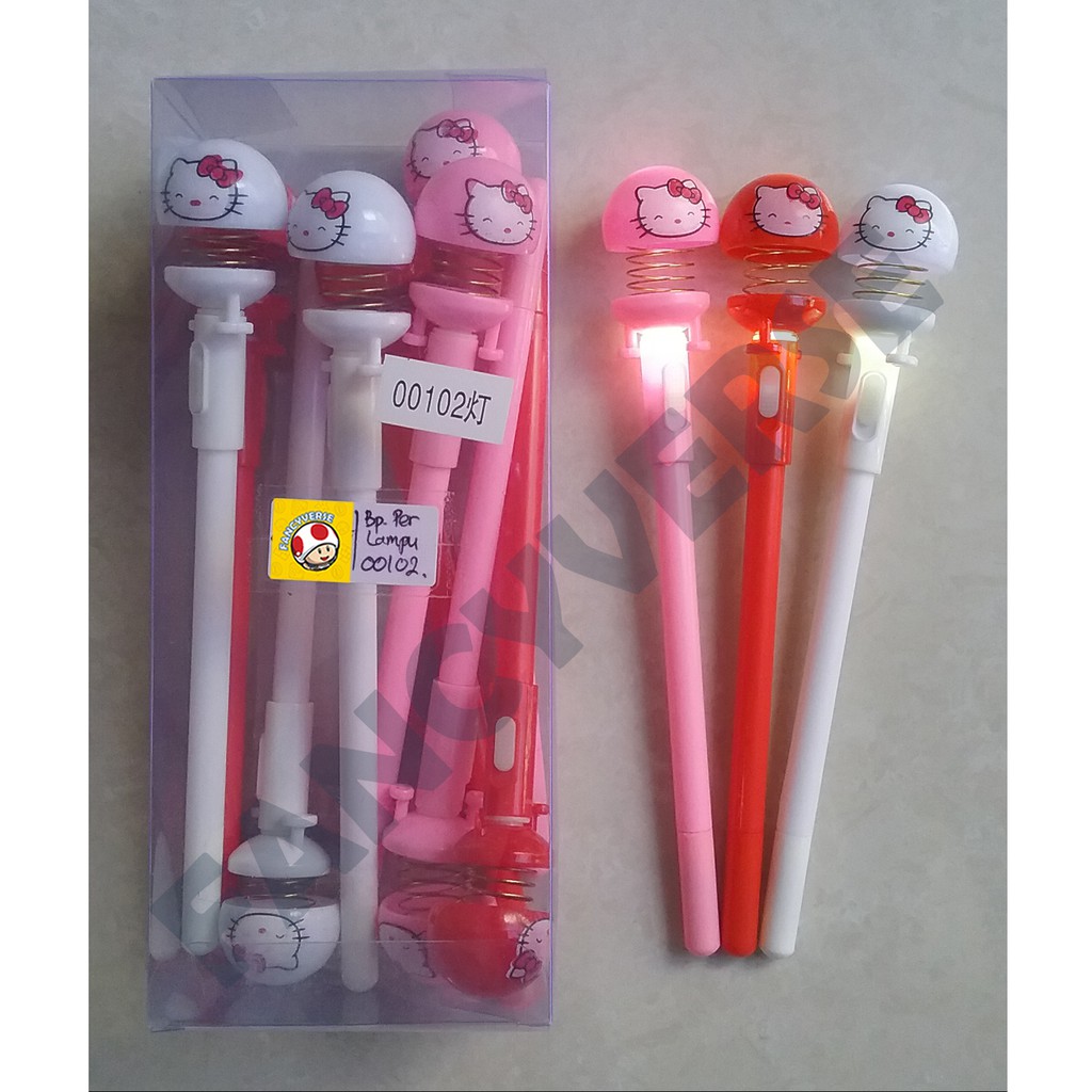 

Bolpen Gel Per Lampu Kitty 00102 / Ballpoint Ball Pen Pulpen Pena
