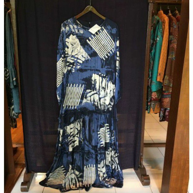 Kawma Dress Rayon Moscrepe by Dian Pelangi TERBARU Busana Casual Muslim Batik Tie Dye Wanita Cantik